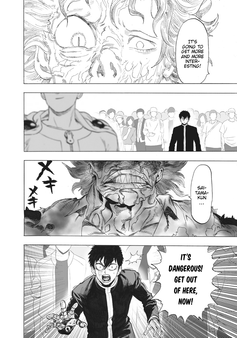 One Punch Man Manga Chapter 218 page 7 - Just Getting Started scene