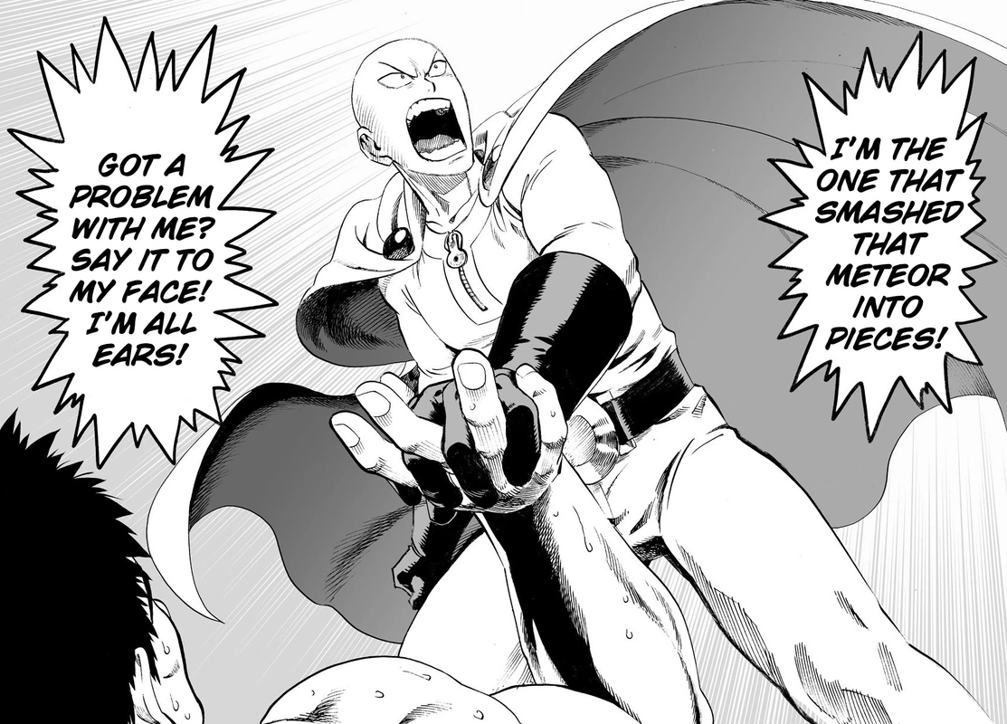 One Punch Man Manga Chapter 22 page 34 - Voices scene