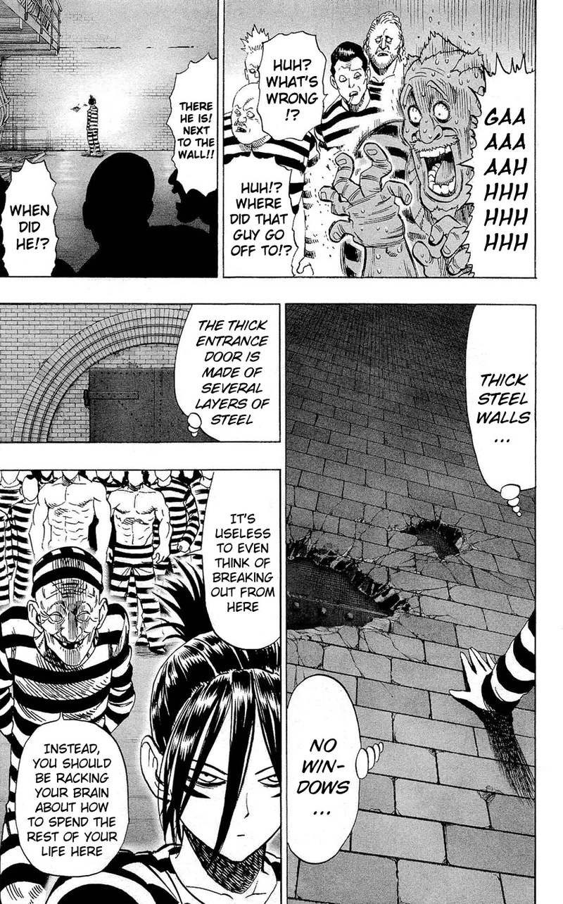 One Punch Man Manga Chapter 24.5 page 13 - Prison | Volume 4 Extras scene