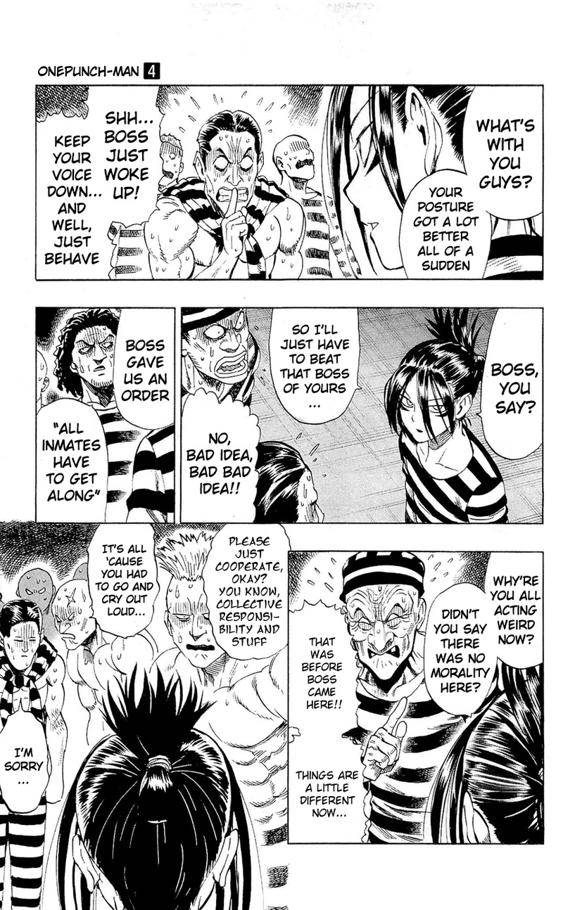 One Punch Man Manga Chapter 24.5 page 20 - Prison | Volume 4 Extras scene