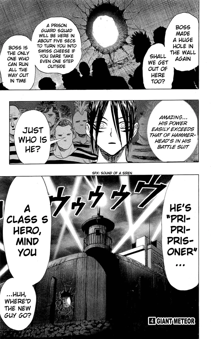 One Punch Man Manga Chapter 24.5 page 29 - Prison | Volume 4 Extras scene