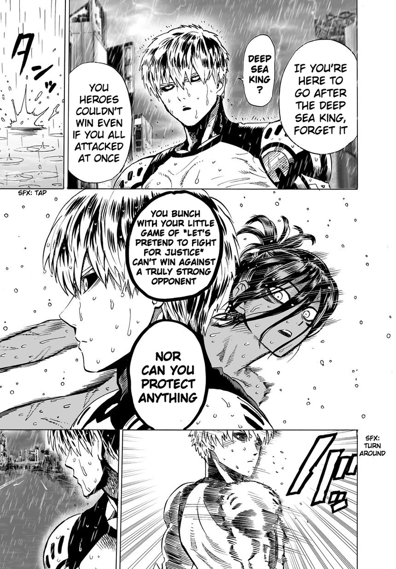 One Punch Man Manga Chapter 25 page 49 - Deep Sea King 2 scene