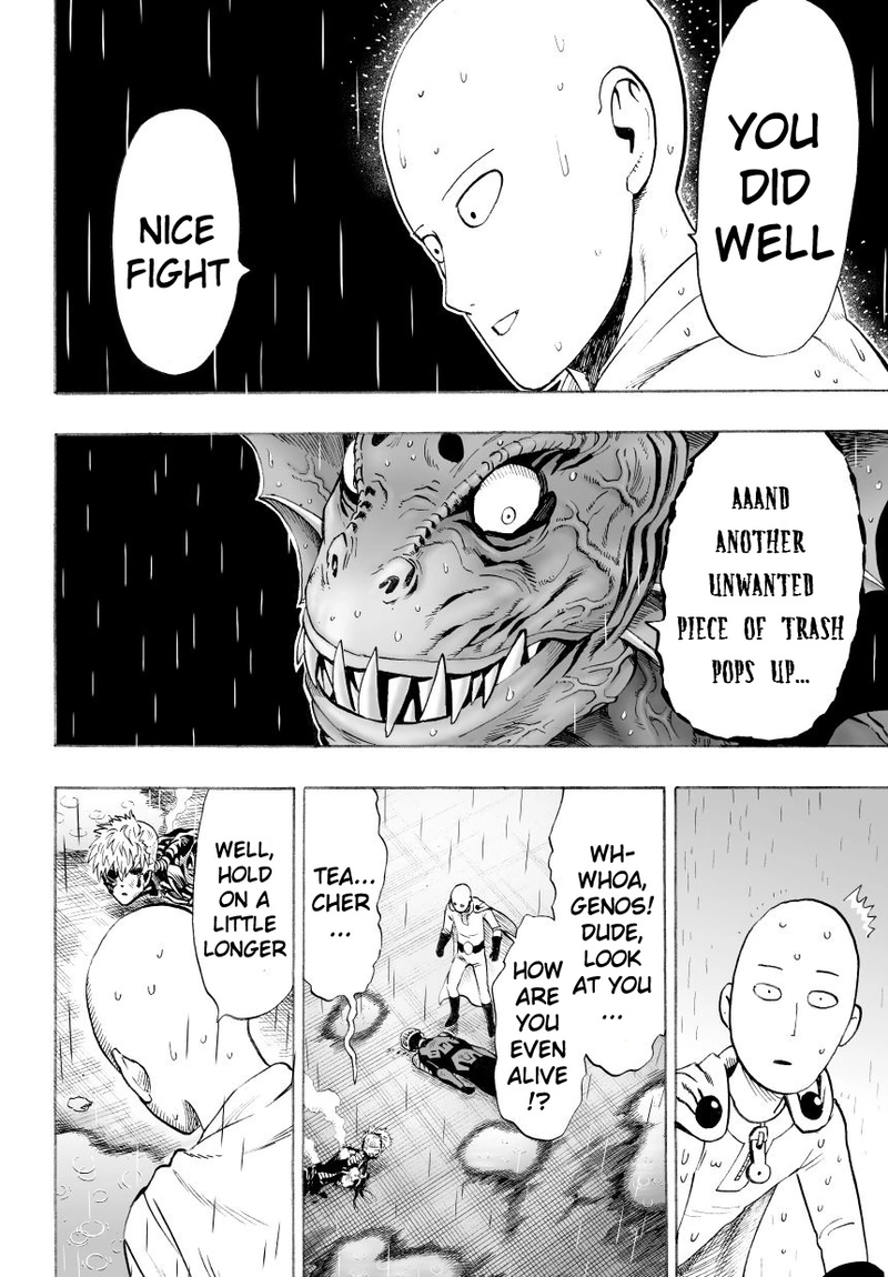 One Punch Man Manga Chapter 27 page 24 - Beat-Up But Shining scene