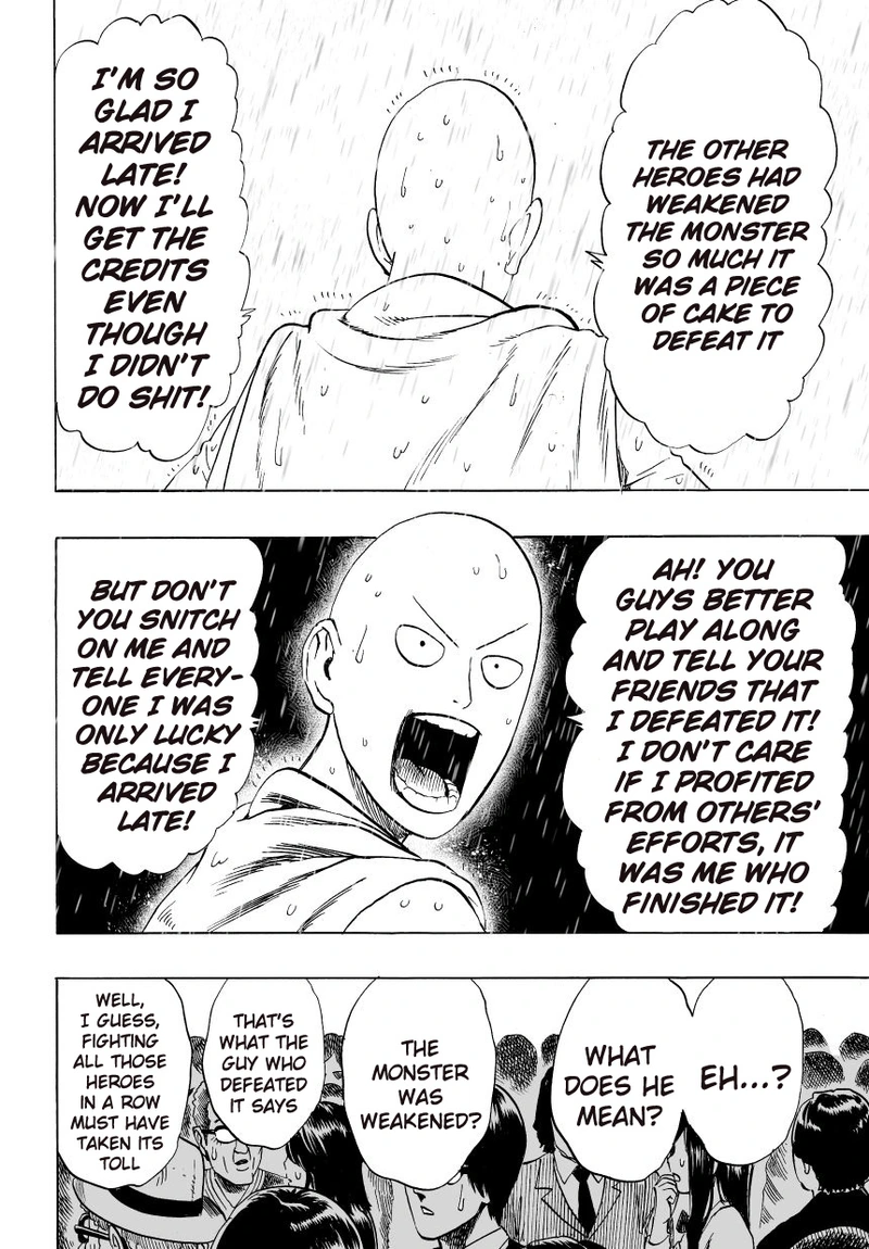 One Punch Man Manga Chapter 28 page 13 - Since It's Raining scene