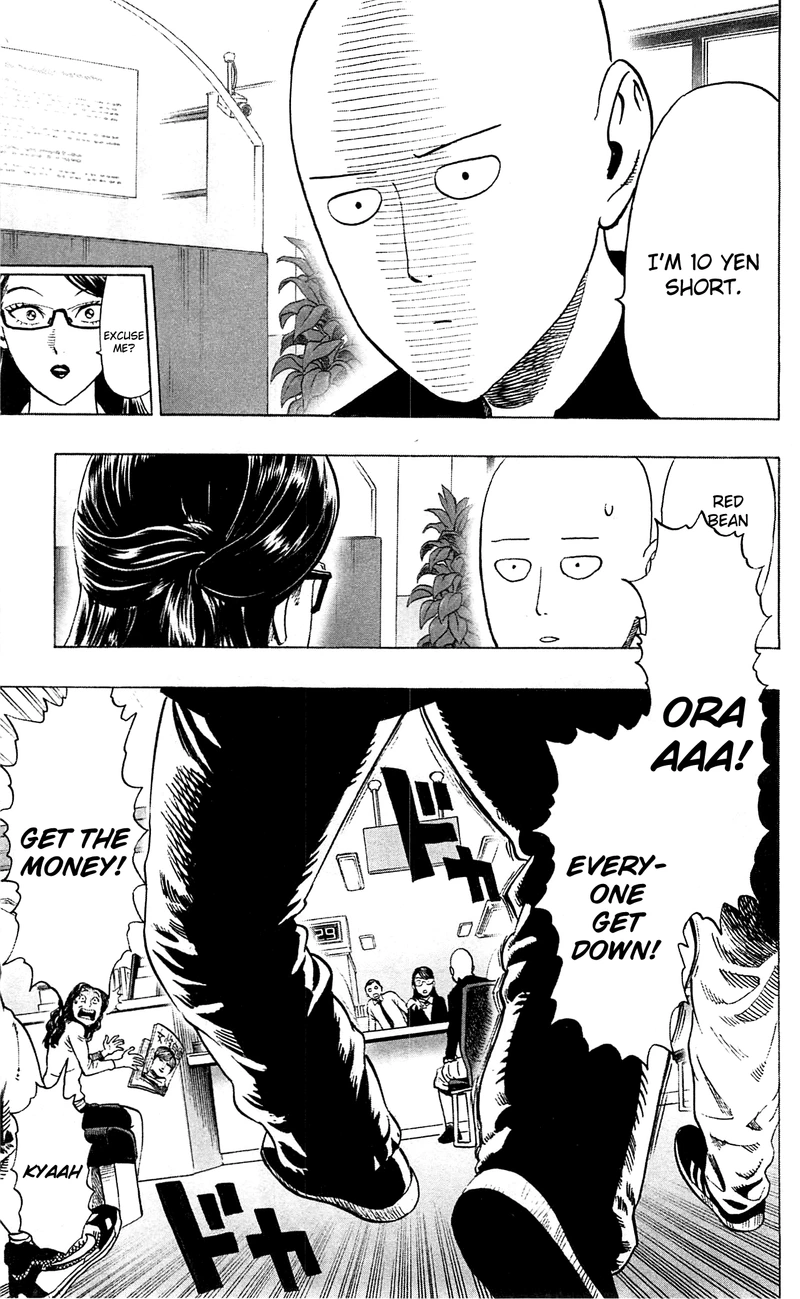 One Punch Man Manga Chapter 29.5 page 11 - What Can't Be Bought | Volume 5 Extras scene