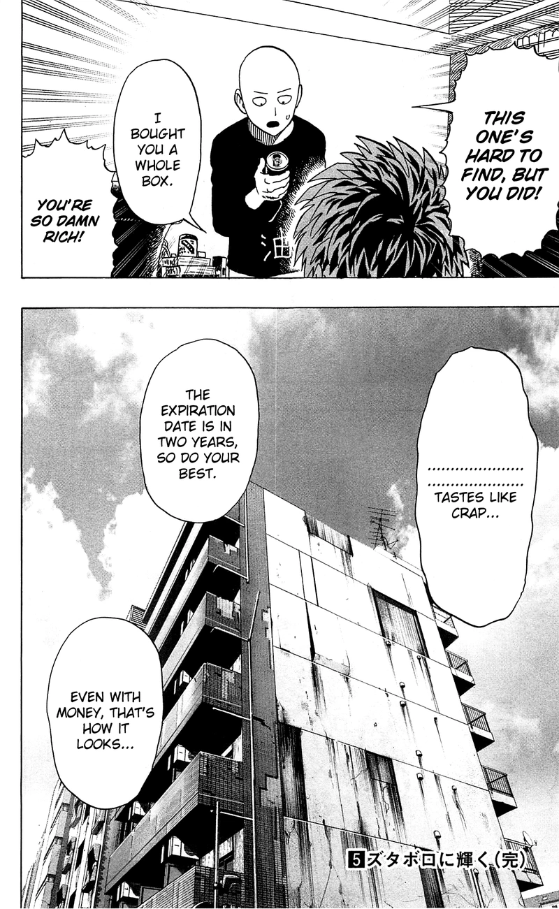 One Punch Man Manga Chapter 29.5 page 28 - What Can't Be Bought | Volume 5 Extras scene