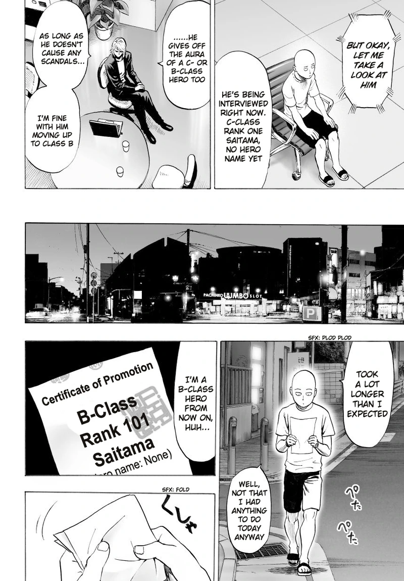 One Punch Man Manga Chapter 29 page 16 - B-Class scene