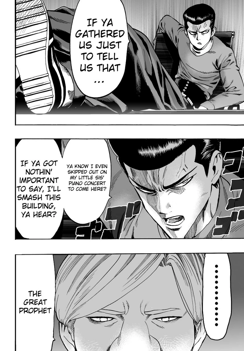 One Punch Man Manga Chapter 31 page 5 - Great Prophecy scene