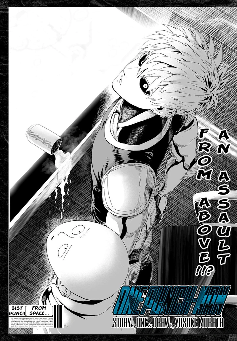 One Punch Man Manga Chapter 32 page 1 - From Space... scene