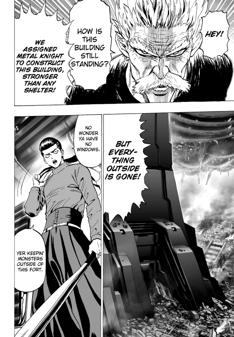 One Punch Man Manga Chapter 32 page 14 - From Space... scene