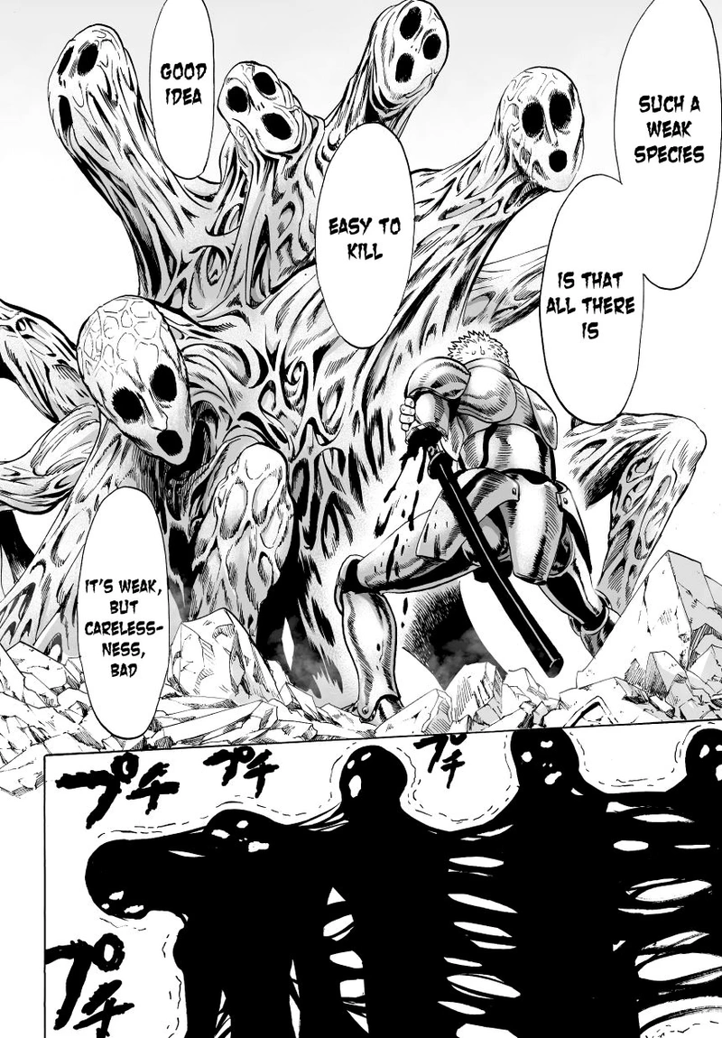 One Punch Man Manga Chapter 32 page 27 - From Space... scene