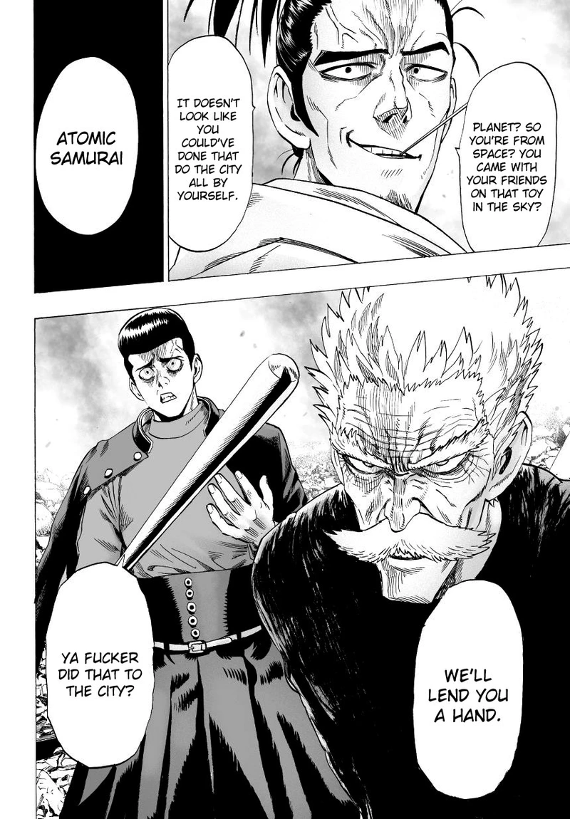 One Punch Man Manga Chapter 32 page 35 - From Space... scene