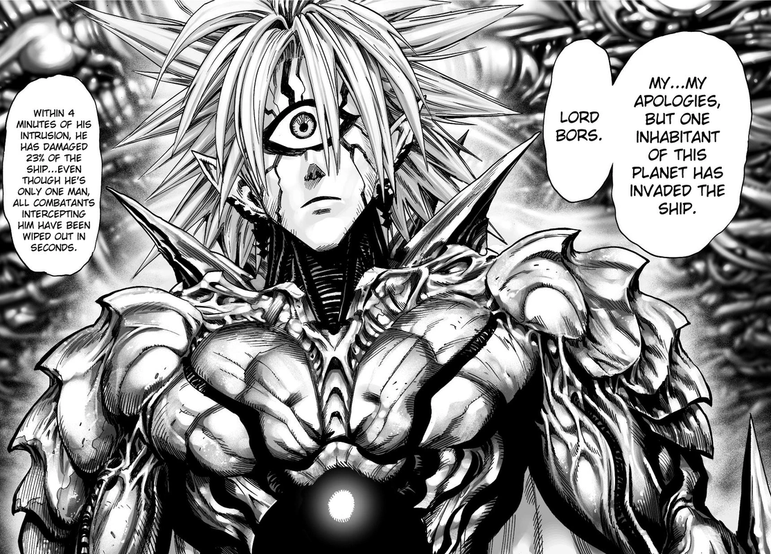 One Punch Man Manga Chapter 32 page 48 - From Space... scene
