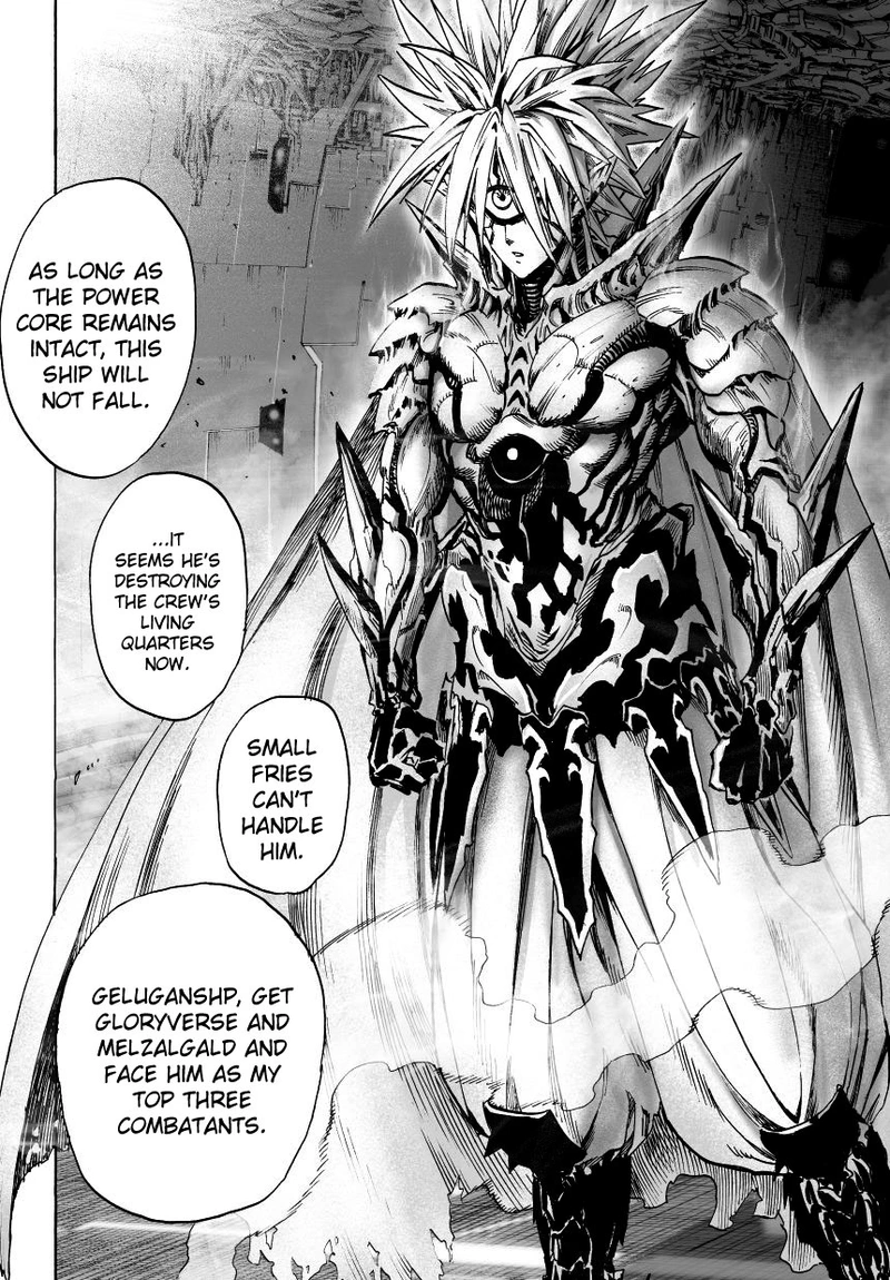One Punch Man Manga Chapter 32 page 49 - From Space... scene