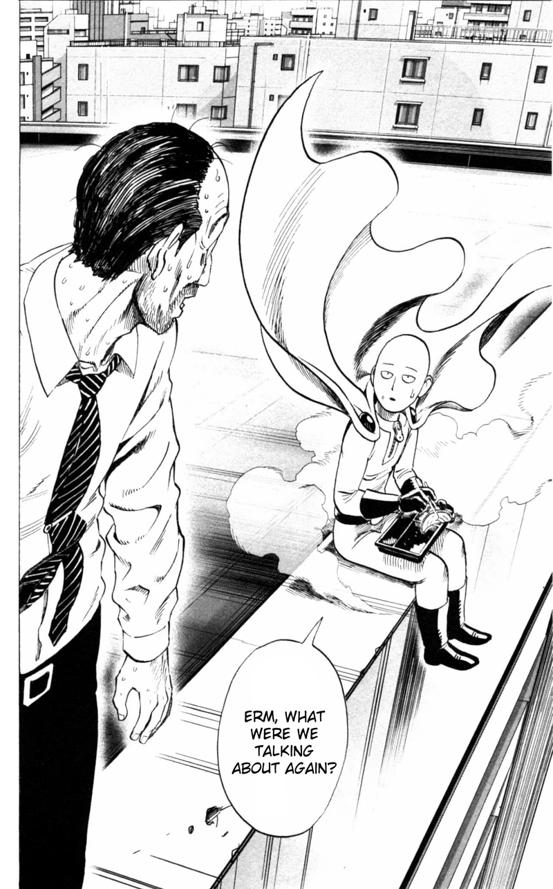 One Punch Man Manga Chapter 34.5 page 14 - Salmon | Volume 6 Extras scene