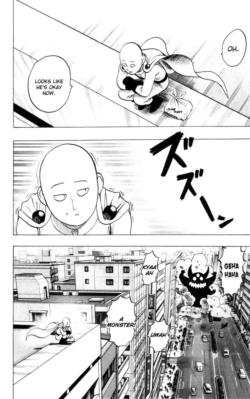One Punch Man Manga Chapter 34.5 page 20 - Salmon | Volume 6 Extras scene
