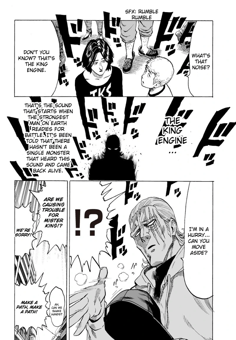 One Punch Man Manga Chapter 38 page 10 - King scene