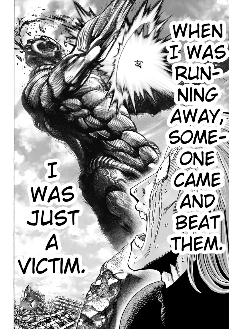 One Punch Man Manga Chapter 39 page 4 - That Person scene