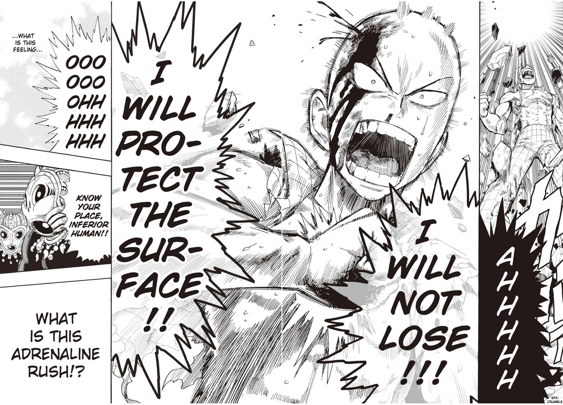 One Punch Man Manga Chapter 4 page 12 - Dark Undergrounders scene