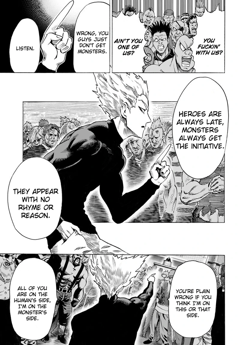 One Punch Man Manga Chapter 41 page 13 - The Man Who Wants To Be A Monster scene
