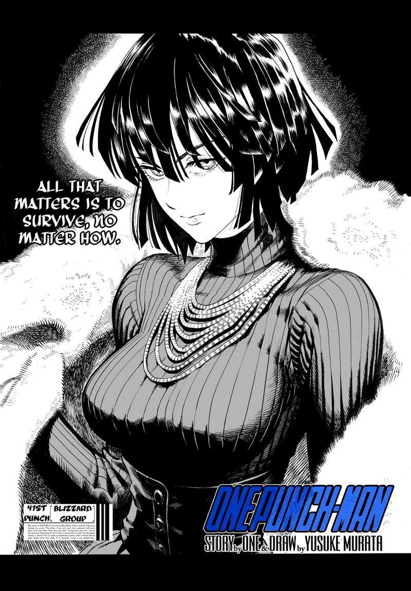 One Punch Man Manga Chapter 42 page 1 - Blizzard Group scene