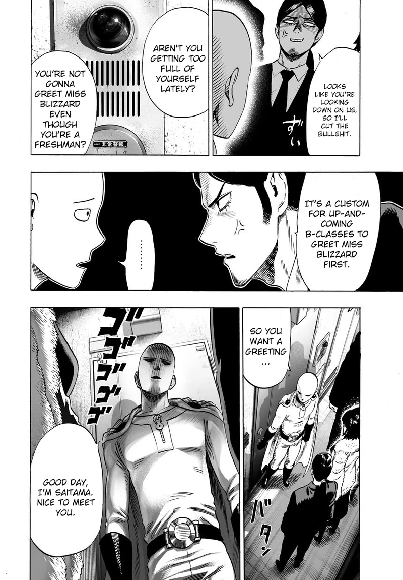 One Punch Man Manga Chapter 42 page 12 - Blizzard Group scene