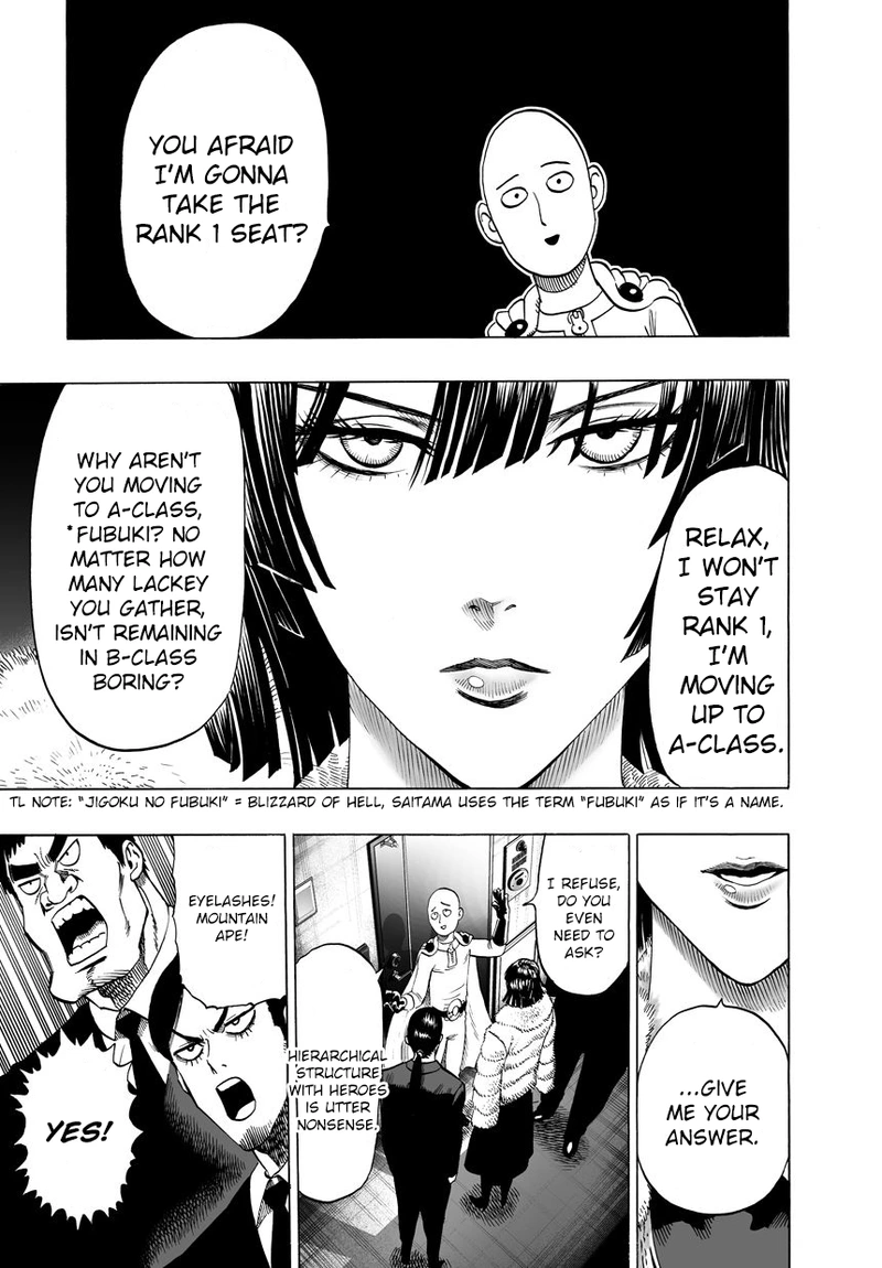 One Punch Man Manga Chapter 42 page 15 - Blizzard Group scene