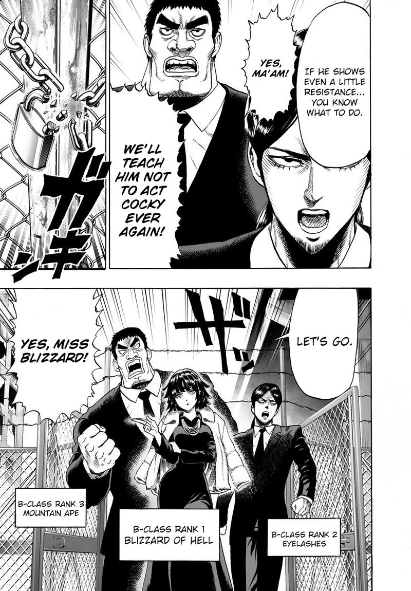 One Punch Man Manga Chapter 42 page 3 - Blizzard Group scene