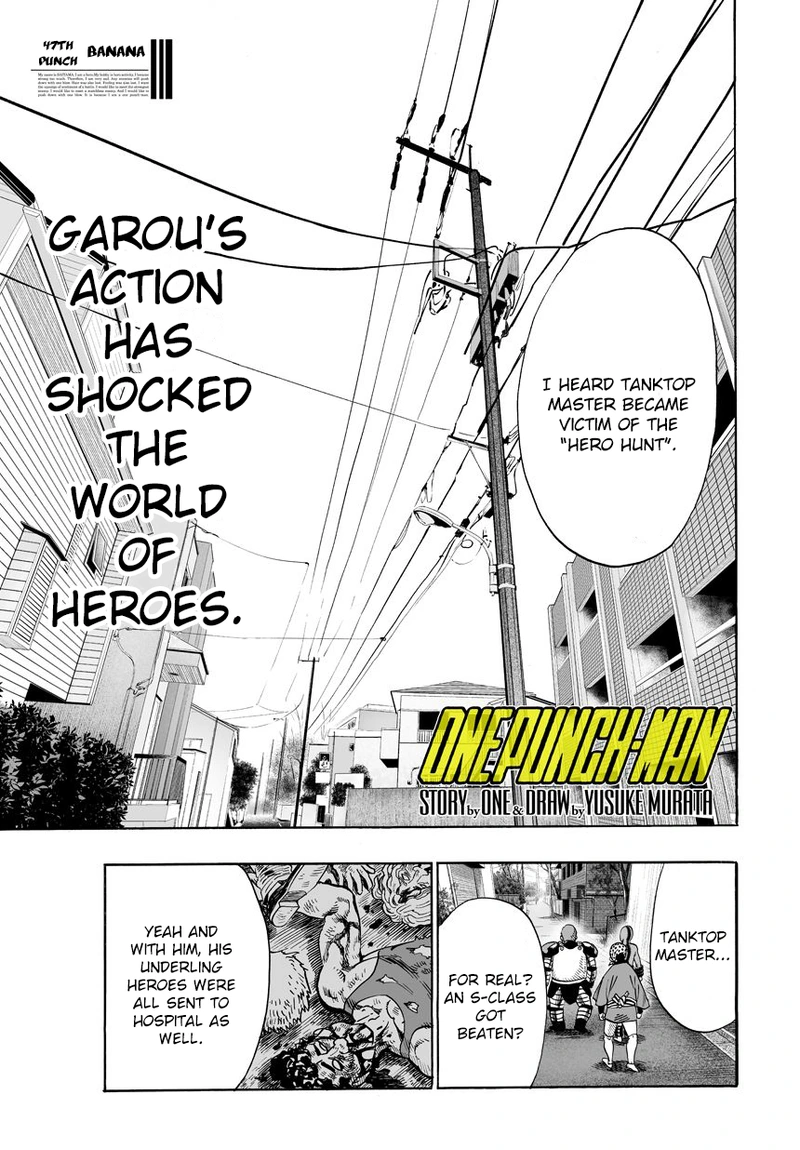 One Punch Man Manga Chapter 48 page 1 - Banana scene