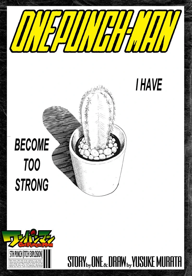 One Punch Man Manga Chapter 5 page 1 - Itch Explosion scene