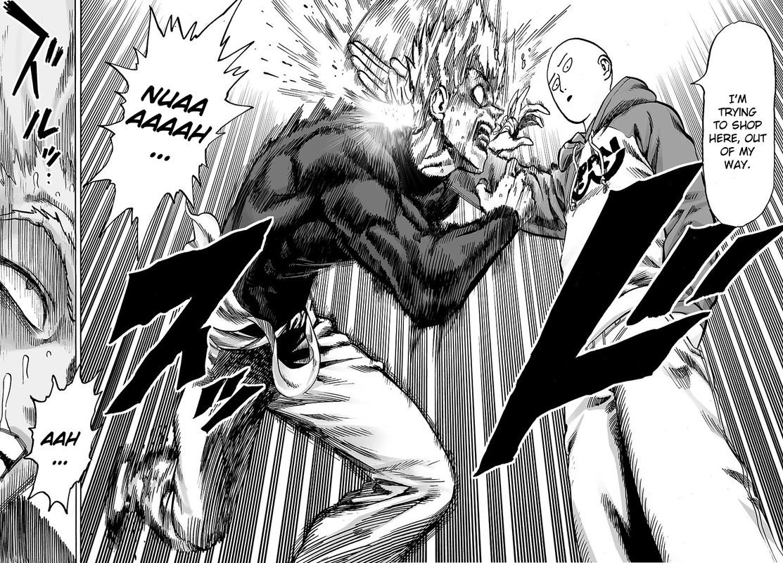 One Punch Man Manga Chapter 51 page 10 - Headgear scene
