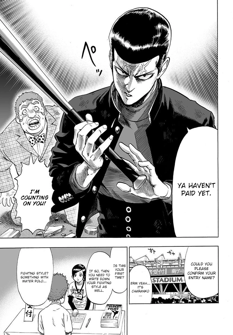 One Punch Man Manga Chapter 52 page 13 - Don't Put It Back! scene