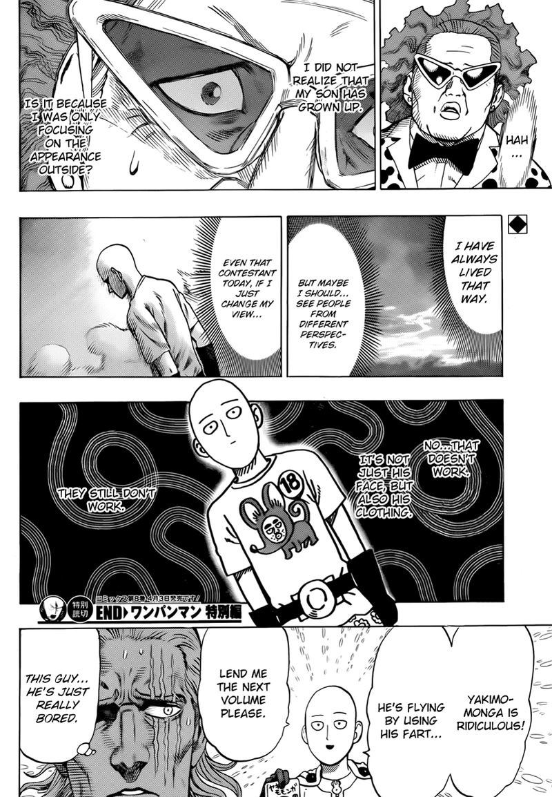 One Punch Man Manga Chapter 55.7 page 20 - Sense | Volume 10 Extras scene