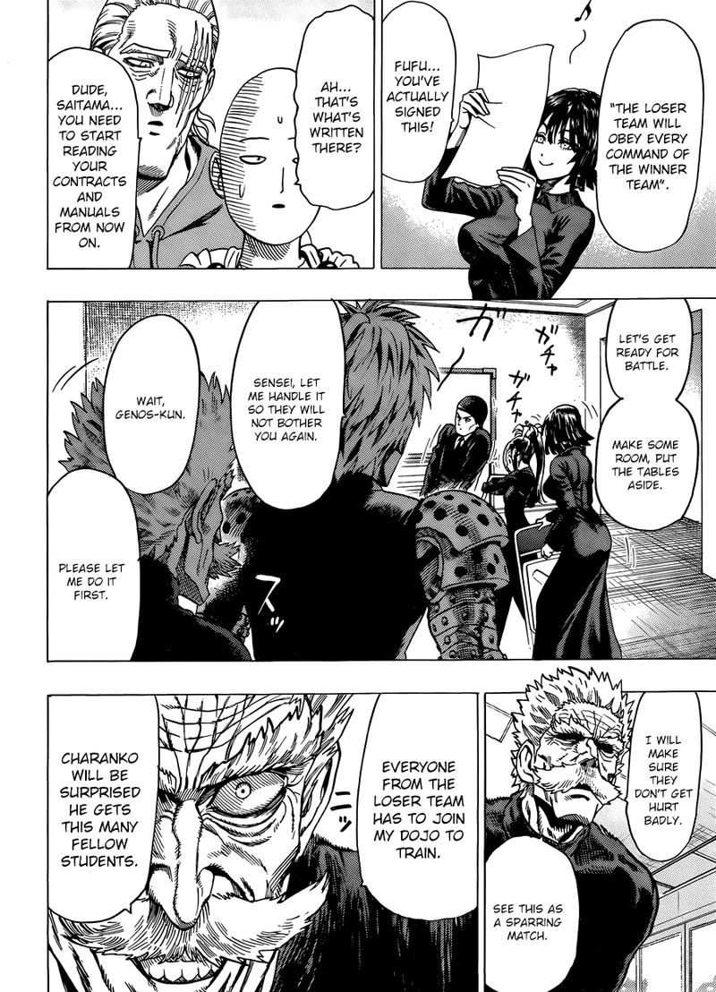 One Punch Man Manga Chapter 55.8 page 10 - Numbers | Volume 10 Extras scene
