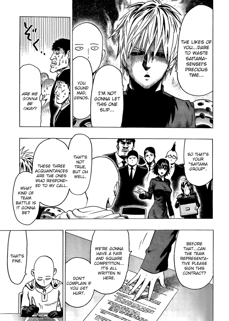 One Punch Man Manga Chapter 55.8 page 9 - Numbers | Volume 10 Extras scene