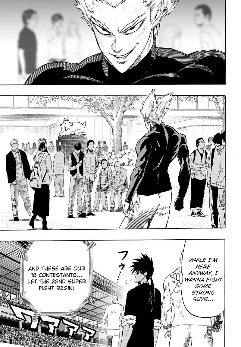 One Punch Man Manga Chapter 60 page 13 - Entering the Stadium scene