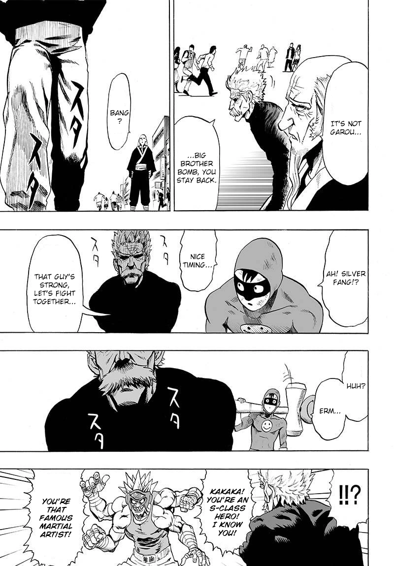 One Punch Man Manga Chapter 60 page 21 - Entering the Stadium scene