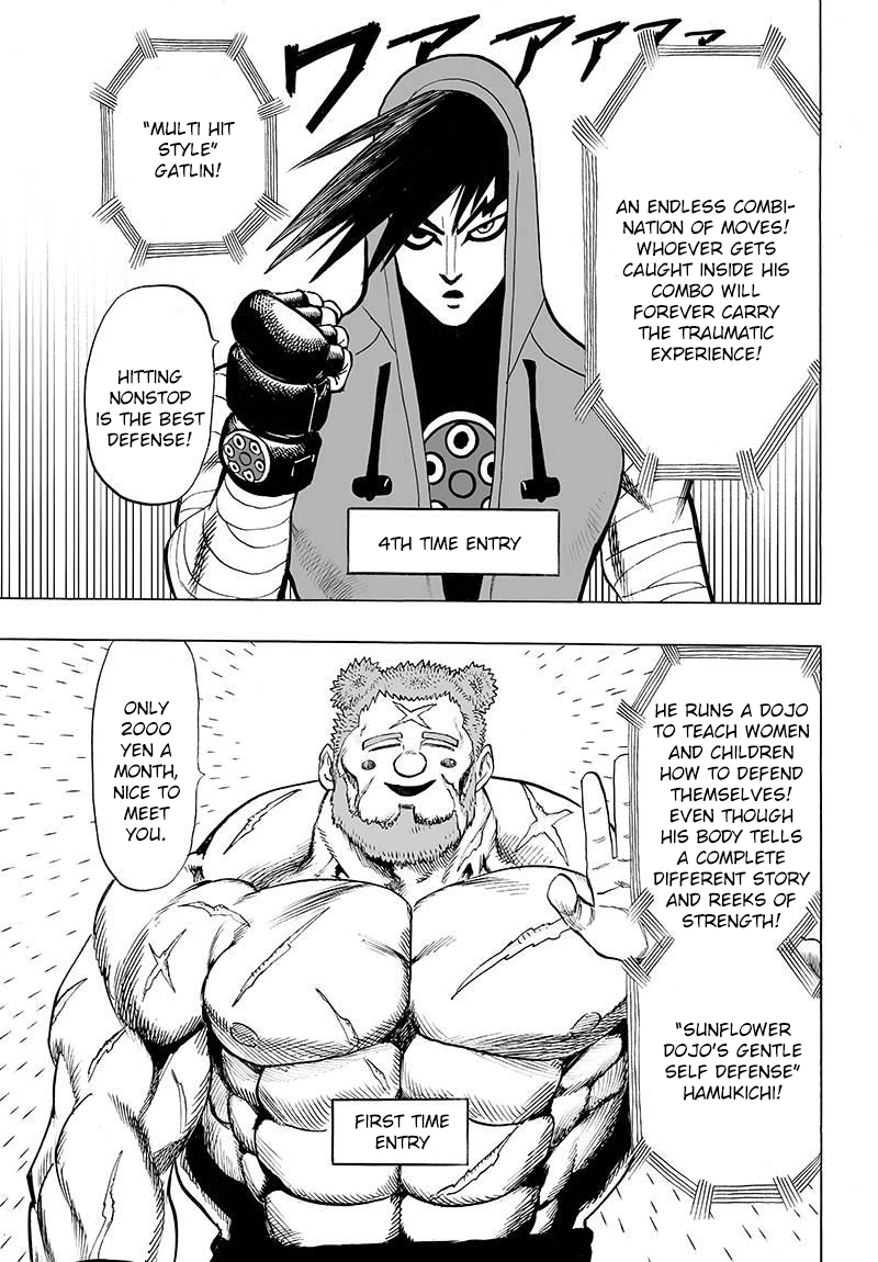 One Punch Man Manga Chapter 60 page 5 - Entering the Stadium scene