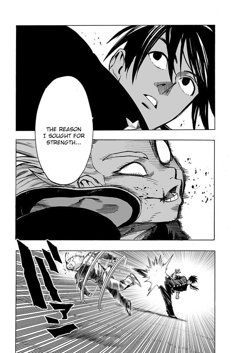 One Punch Man Manga Chapter 62 page 14 - Reason for Seeking scene