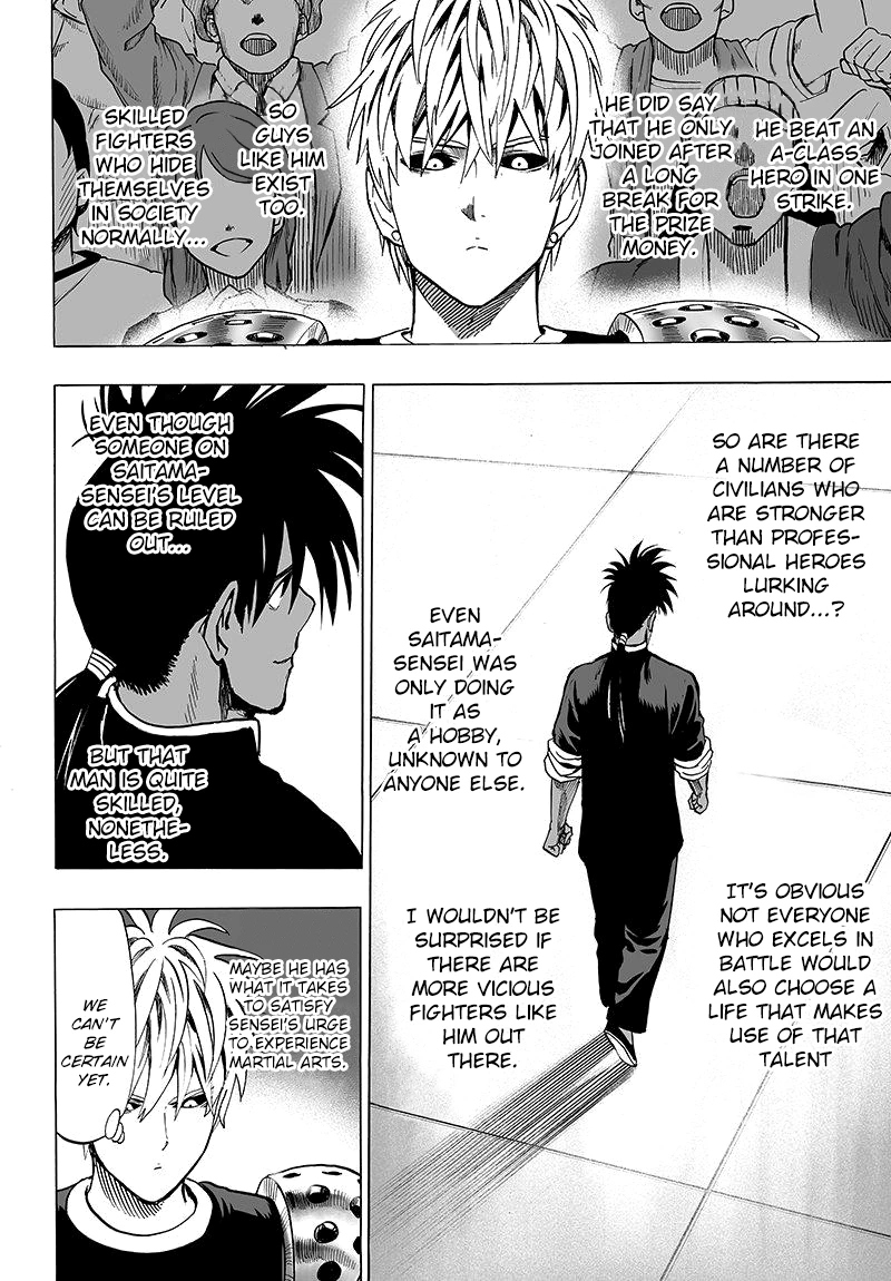 One Punch Man Manga Chapter 62 page 18 - Reason for Seeking scene