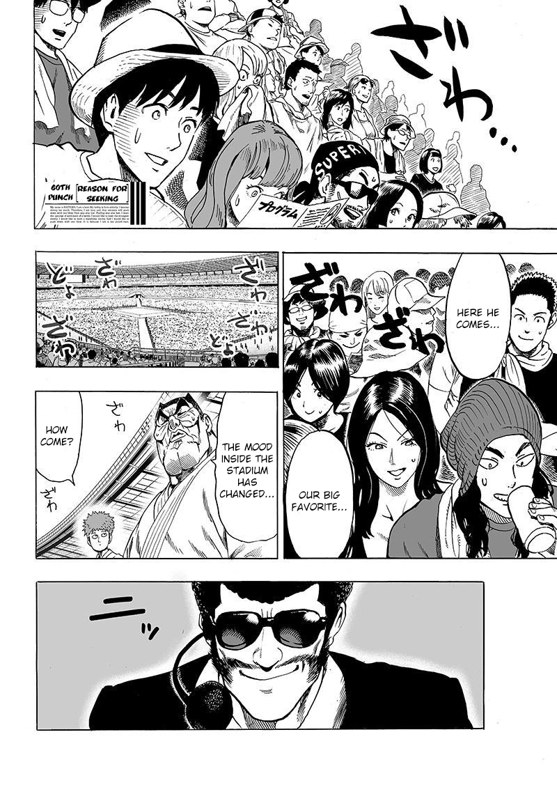 One Punch Man Manga Chapter 62 page 2 - Reason for Seeking scene