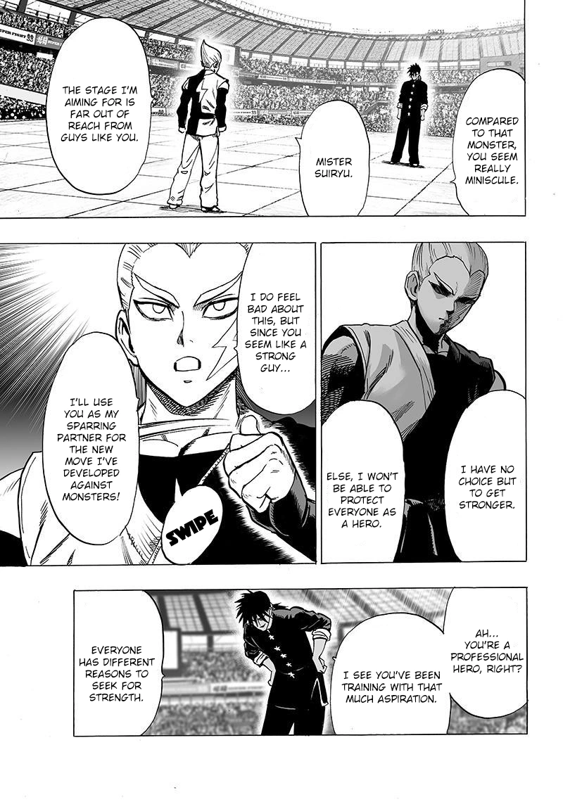 One Punch Man Manga Chapter 62 page 7 - Reason for Seeking scene