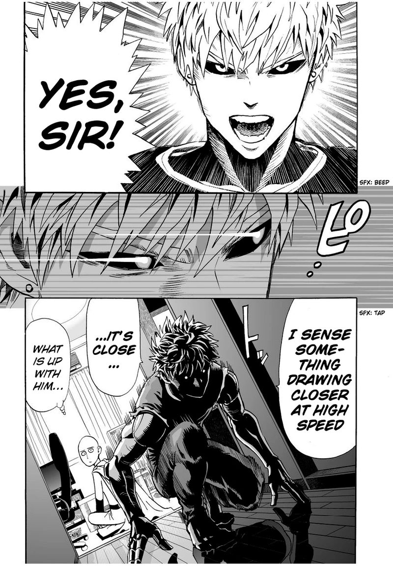 One Punch Man Manga Chapter 7 page 10 - Mysterious Raid scene