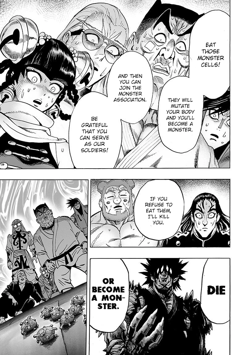 One Punch Man Manga Chapter 72 page 13 - Monsterization scene