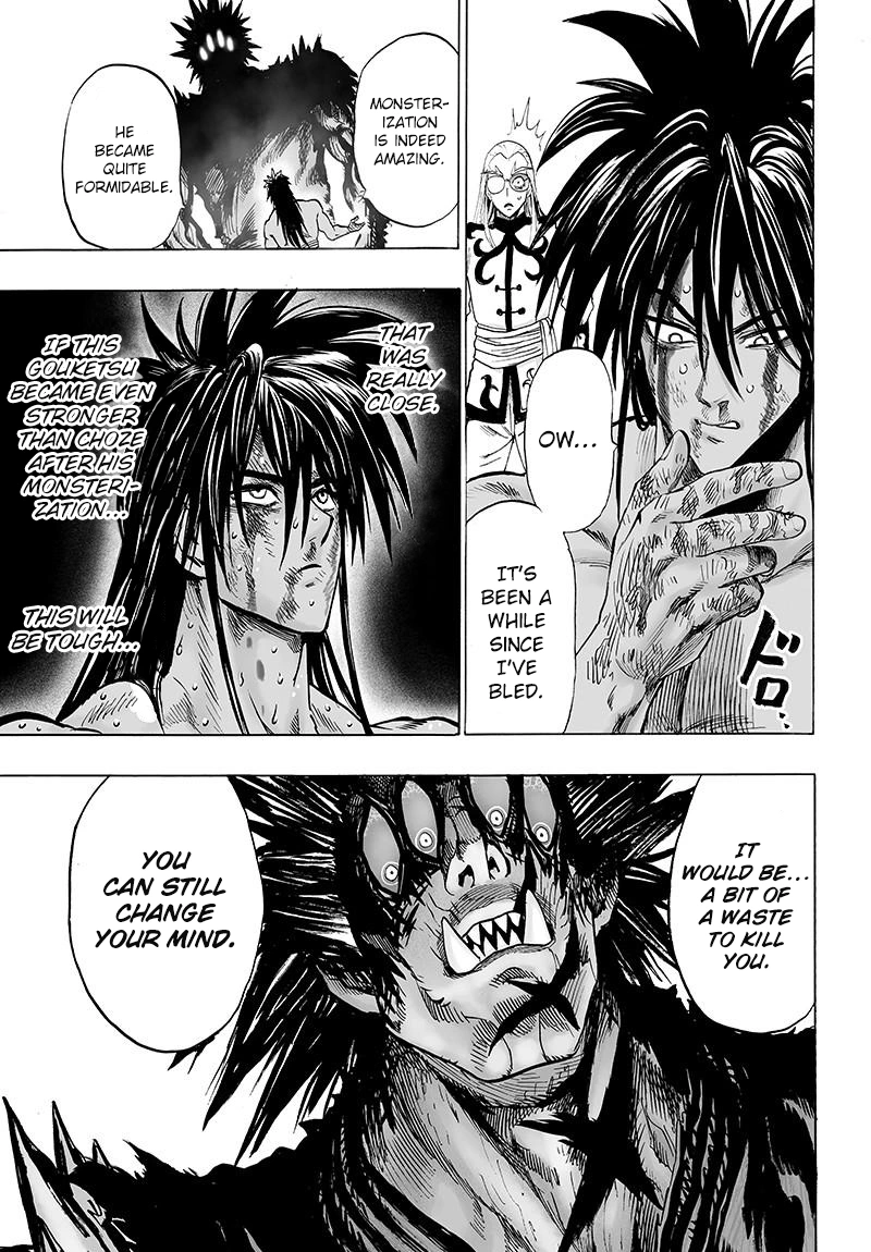 One Punch Man Manga Chapter 72 page 52 - Monsterization scene