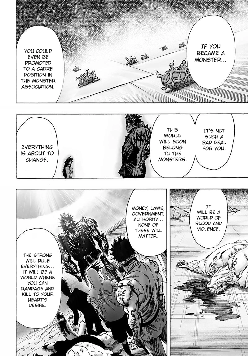 One Punch Man Manga Chapter 72 page 53 - Monsterization scene