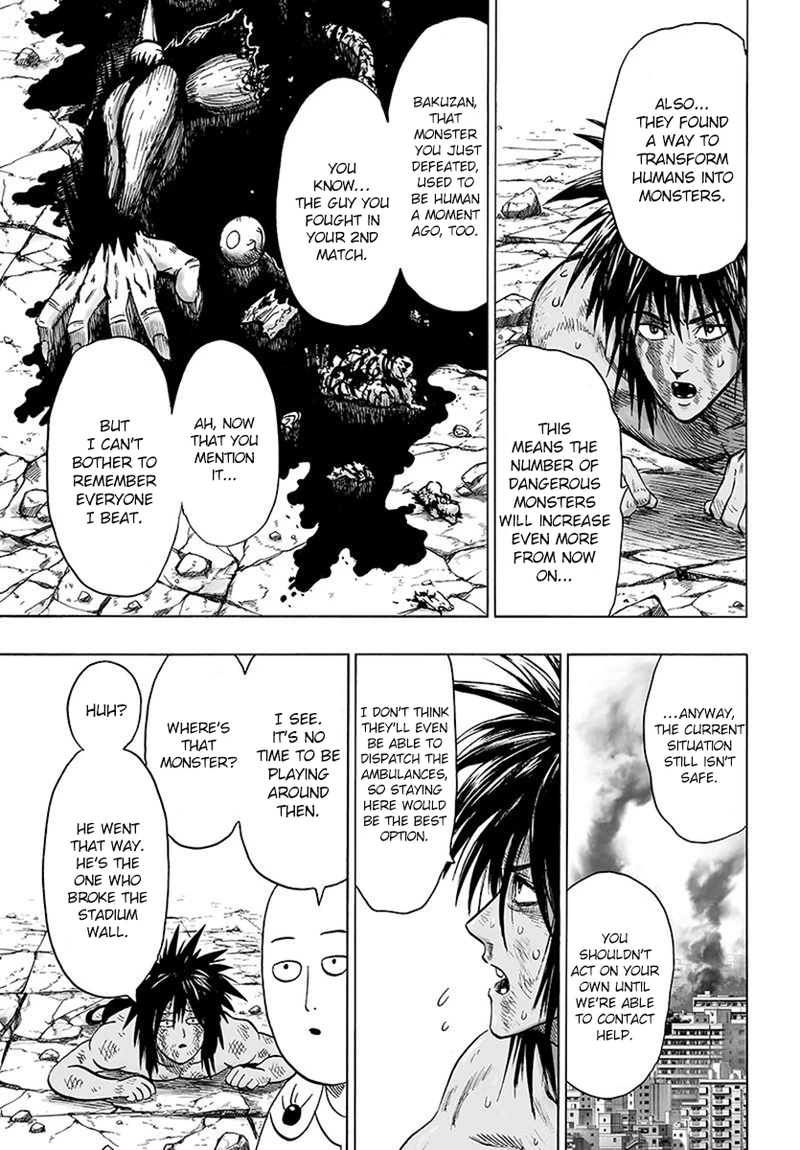 One Punch Man Manga Chapter 75 page 23 - Foul scene