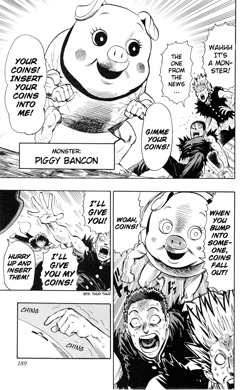 One Punch Man Manga Chapter 8.5 page 15 - 200 Yen | Volume 1 Extras scene