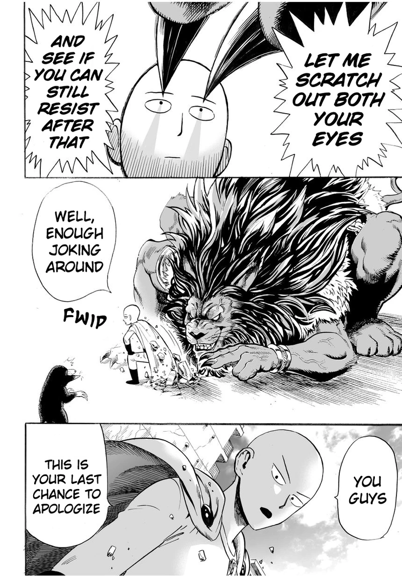 One Punch Man Manga Chapter 8 page 12 - You Mean This Guy? scene