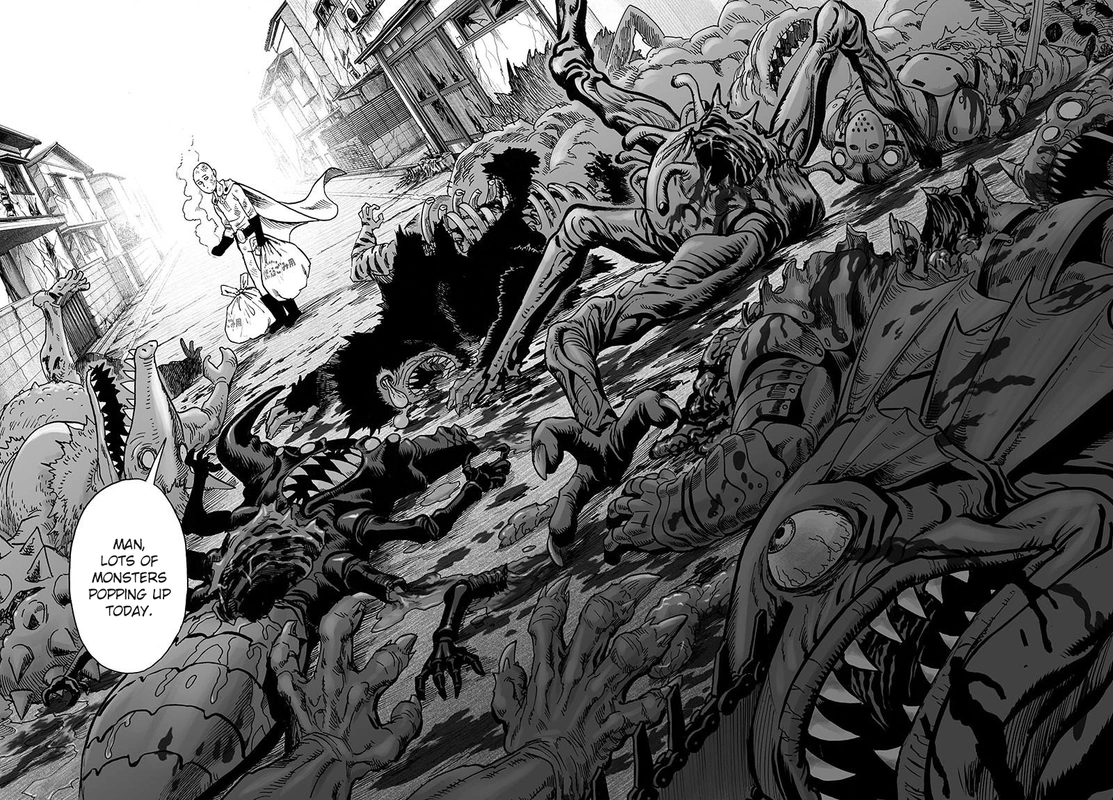 One Punch Man Manga Chapter 80 page 16 - Surrounded scene